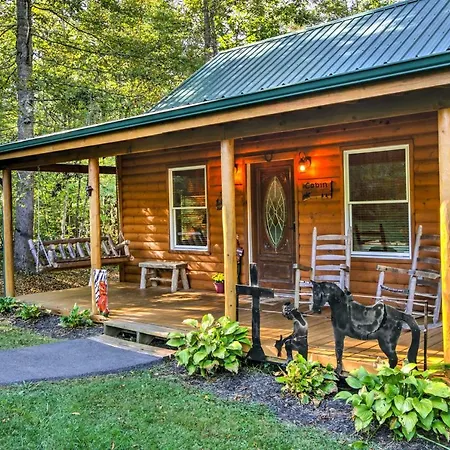 Smoky Mountain Rustic Log Cabin With Furnished Patio